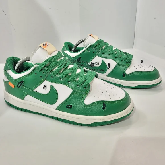 NIKE OFF WHITE X DUNK LOW MEN'S SHOE 8.5 PINE GREEN CT0856-100